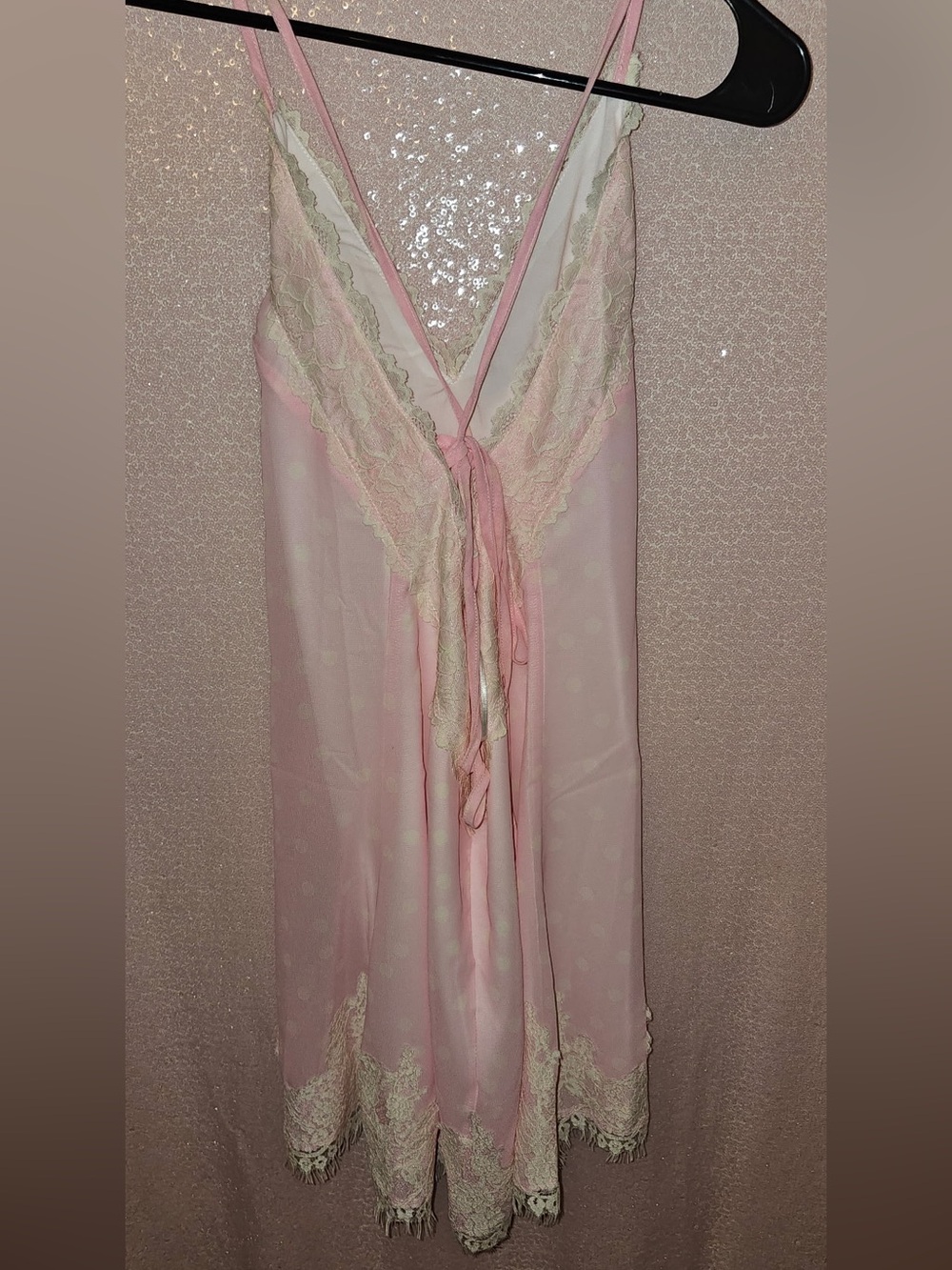 NWOT Lace-Trim Pink Midi Slip Dress - Picture 3 of 7